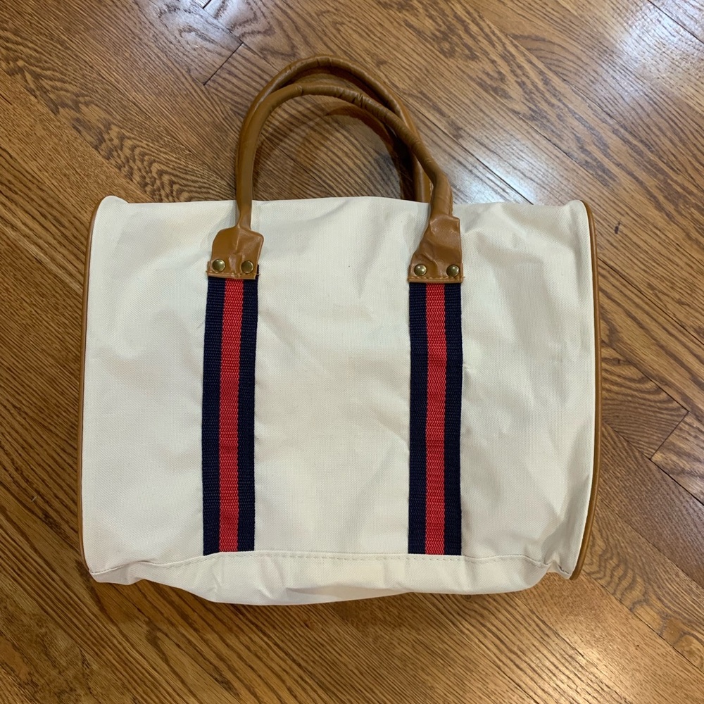 preppy canvas Boston bag